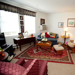 Living Room of a model apartment at The Northside Village